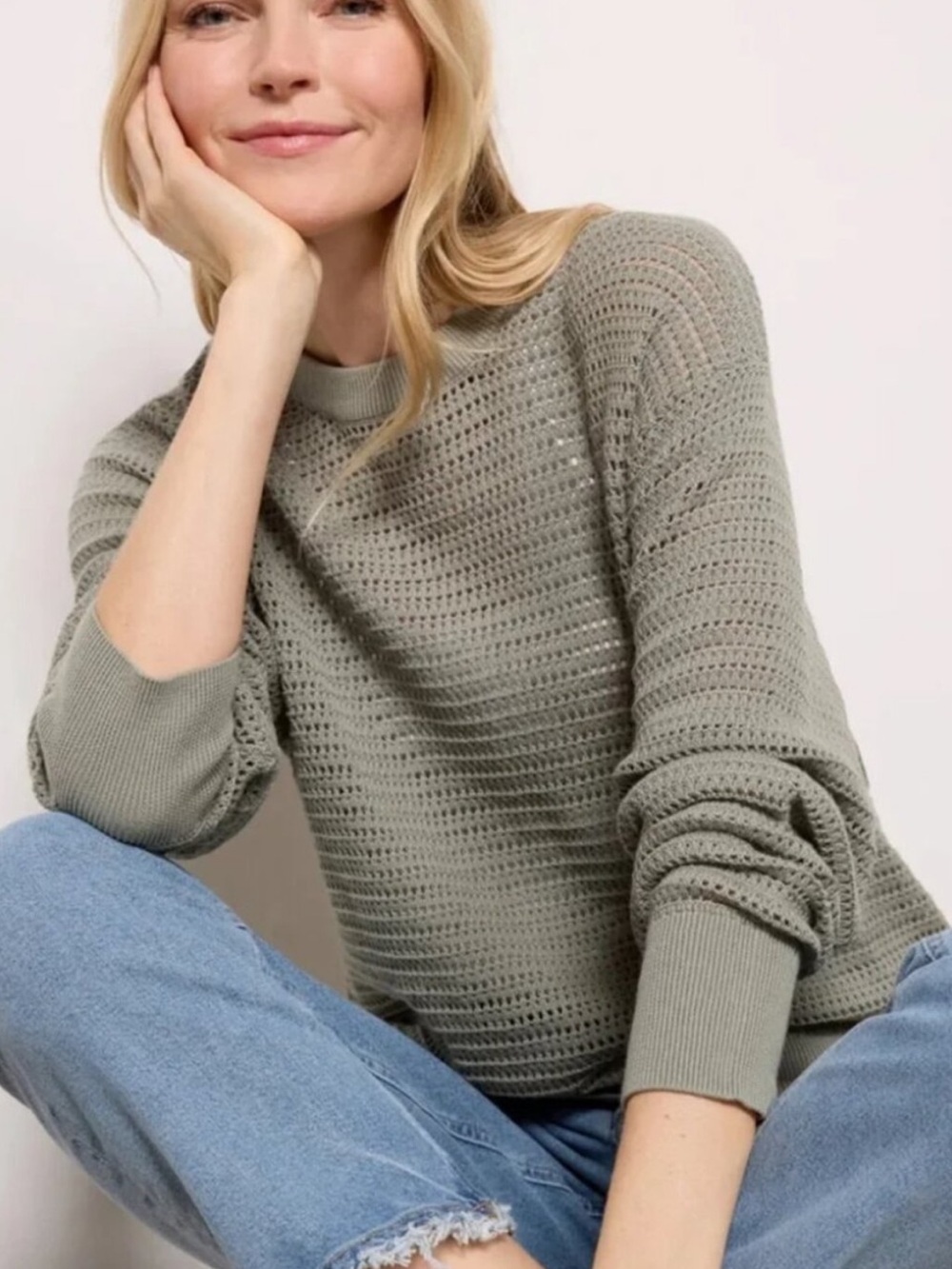 Varley Kershaw Knit Sweater in Green